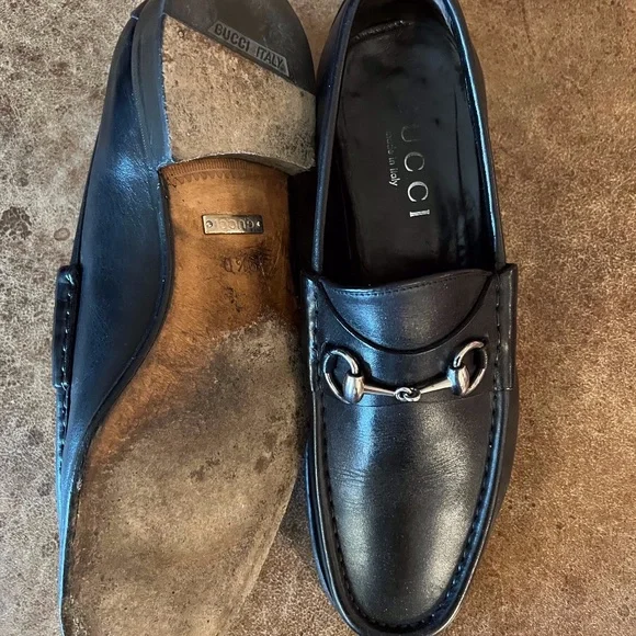 Gucci | Shoes | Mens Gucci Shoes Size 95 D Black Leather  display picture 2